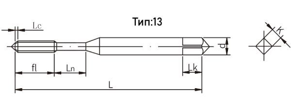 DIN371-POT M3×0.5 N